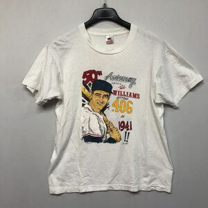 Vintage Ted Williams 50th Anniversary 1991 Boston Red Sox T-Shirt Large B281 -1